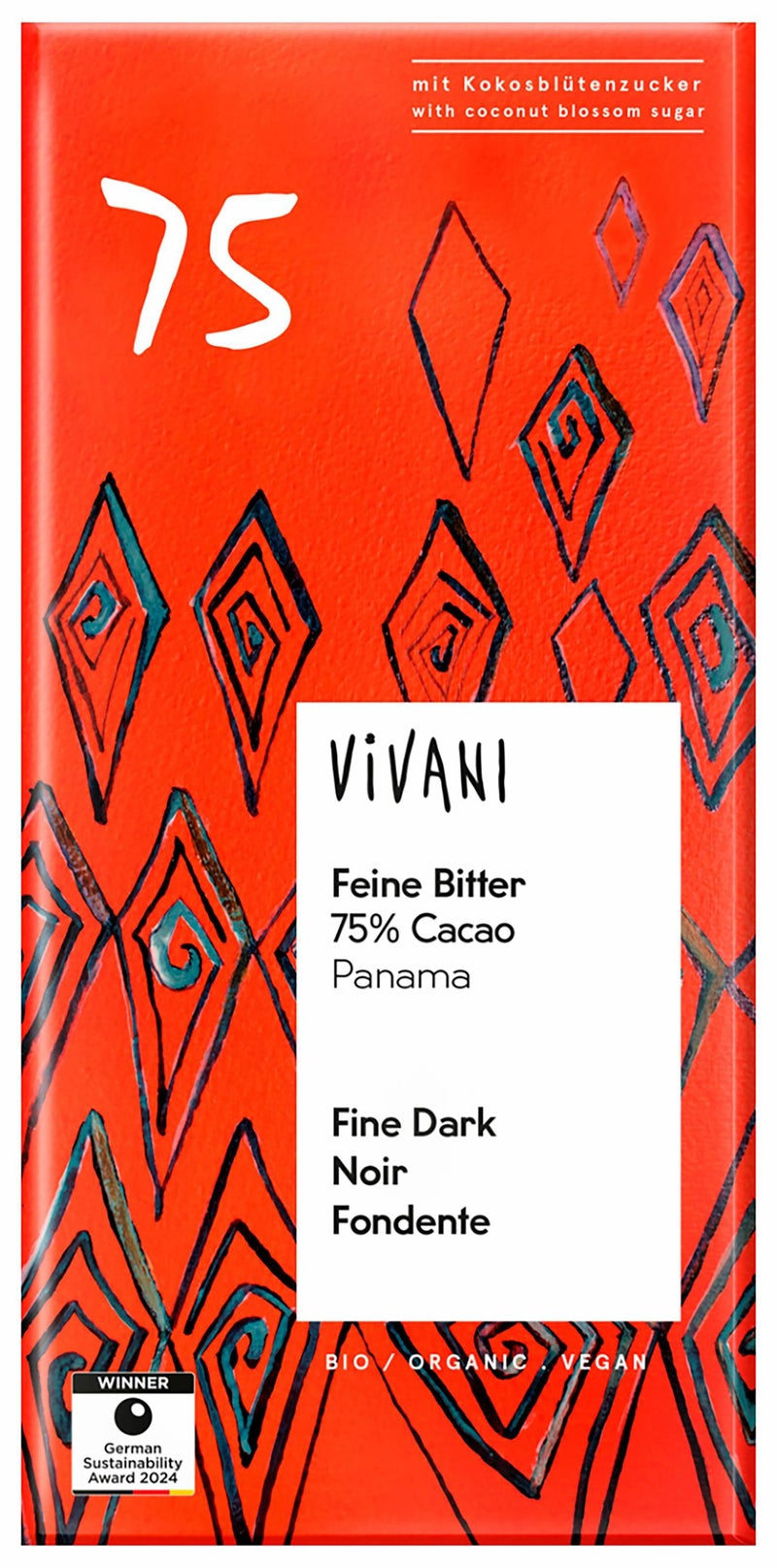 ViVANI　オーガニック　ダークチョコレート 75%